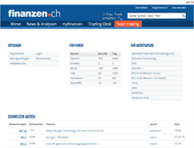 Tablet Screenshot of forum.finanzen.ch