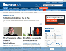 Tablet Screenshot of finanzen.ch